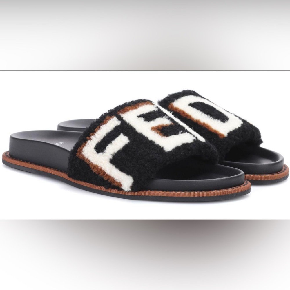 Fendi Shearling Slides 37